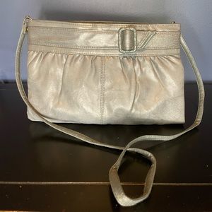 Gray 90’s Vintage Clutch Purse with Removable Shoulder Strap